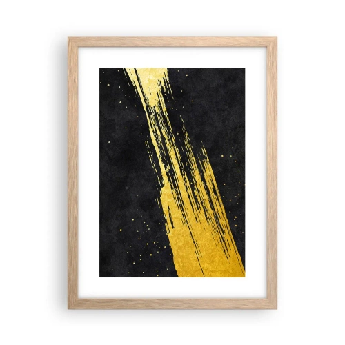 Plakat i ramme af lyst egetræ - Hop ind i hyperrummet - 30x40 cm
