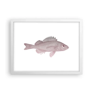 Plakat i hvid ramme - Fisk med store øjne - 40x30 cm