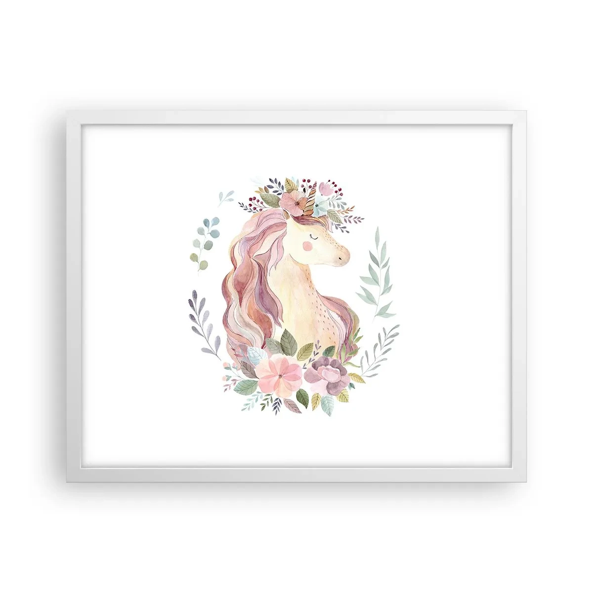 Plakat i hvid ramme - En invitation til eventyrets verden - 50x40 cm