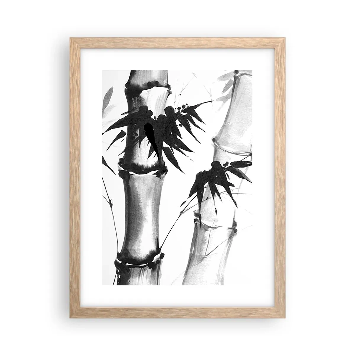 Plakat i ramme af lyst egetræ - Nærbillede af Orienten - 30x40 cm