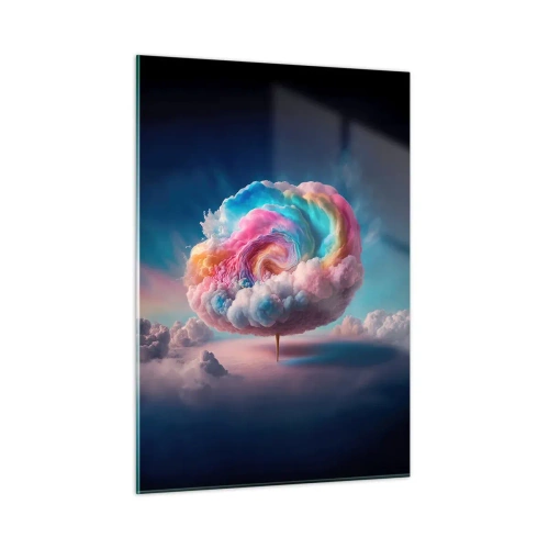 Billede på glas - En drøm om en forlystelsespark - 50x70 cm