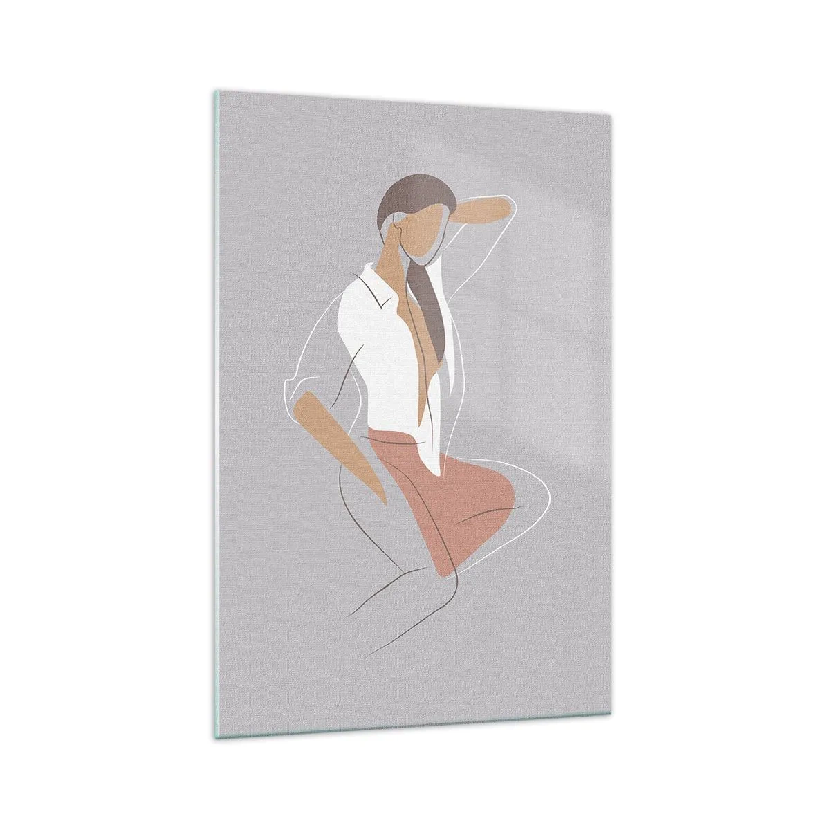 Billede på glas - Omrids af nåde - 70x100 cm