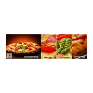 Prøve Fototapet Premium Sand - Mamma mia! - Gastronomi, Pizza, Italien - 100x30 cm
