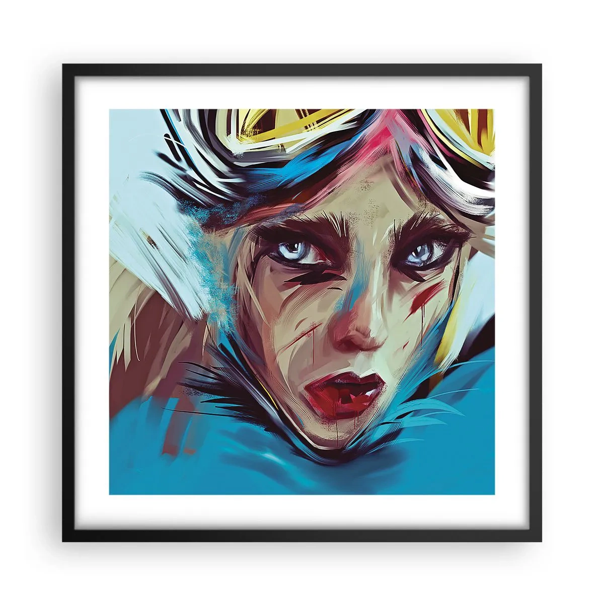 Plakat i sort ramme - Vejkriger - 50x50 cm