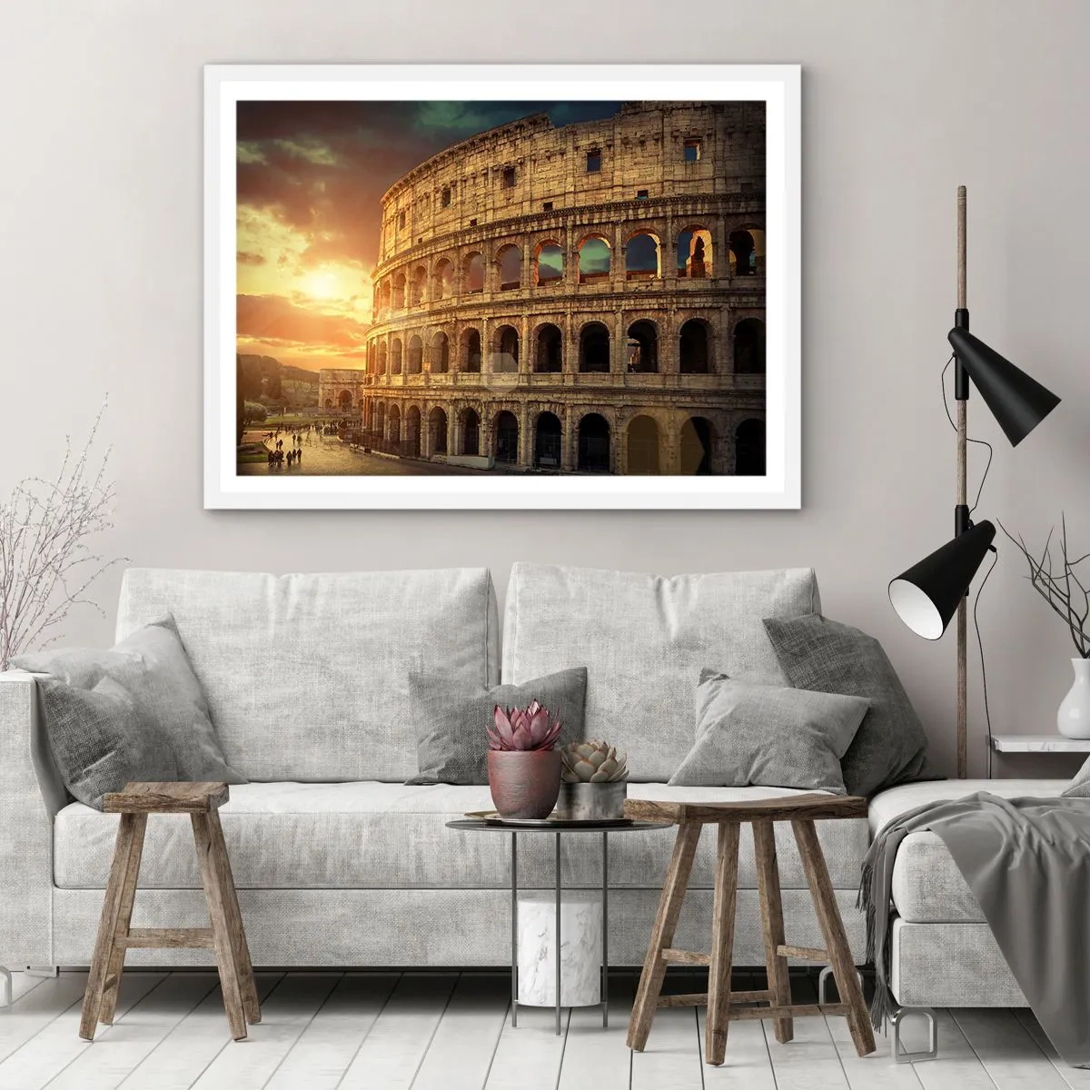 Plakat i hvid ramme - Kolossalt indtryk - 91x61 cm