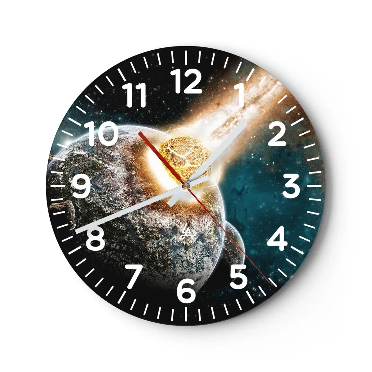 Vægur, Uret - Udslettelse eller fødsel? - 40x40 cm