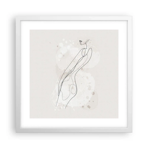 Plakat i hvid ramme - At forvilde sig med blikket - 40x40 cm