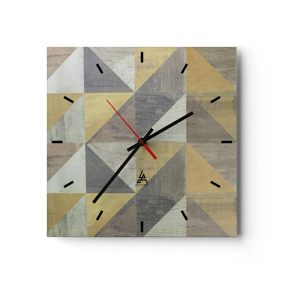 Vægur, Uret - Ved trekantens vinkel - 40x40 cm