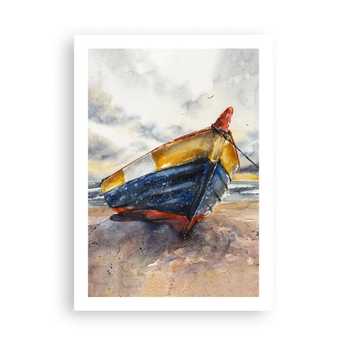 Plakat - Hvile på stranden - 50x70 cm