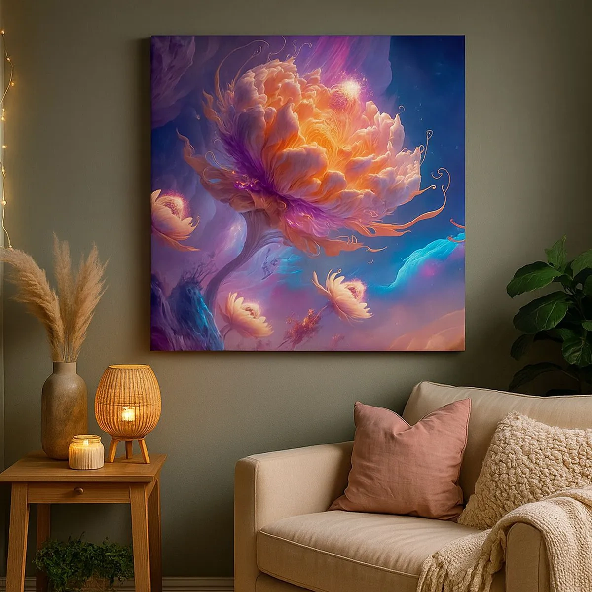 Lærredstryk - Billede på lærred - En anden verden - 30x30 cm