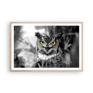 Plakat i ramme af lyst egetræ - Intet kan skjules - 91x61 cm