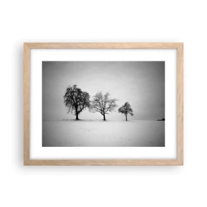 Plakat i ramme af lyst egetræ - Hvad drømmer de om? - 40x30 cm