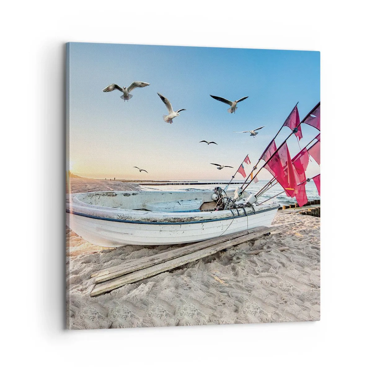 Lærredstryk - Billede på lærred - Et velfortjent hvil - 60x60 cm