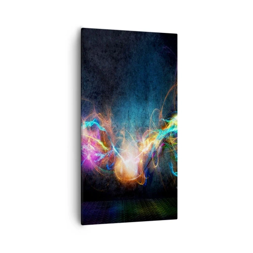 Lærredstryk - Billede på lærred - Glædeligt imod mørket - 55x100 cm