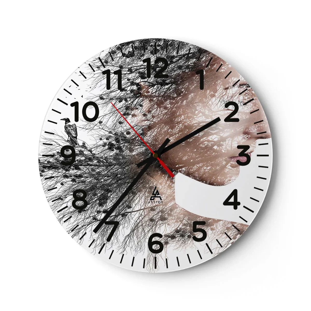 Vægur, Uret - Skovens ånd - 30x30 cm