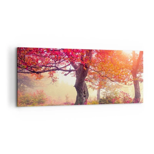 Lærredstryk - Billede på lærred - Et væld af blomstring - 100x40 cm