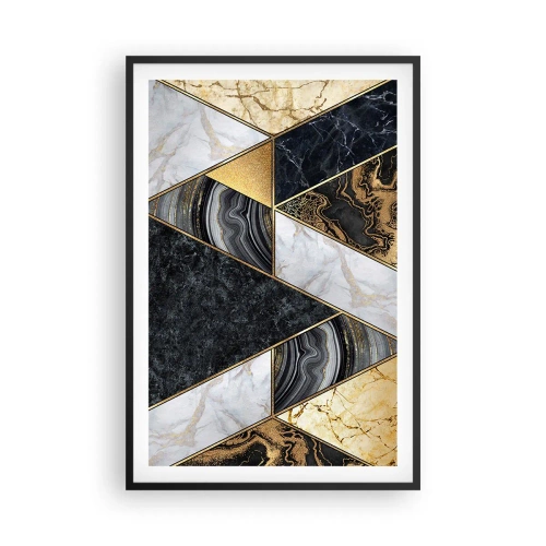 Plakat i sort ramme - Sten for sten - 61x91 cm