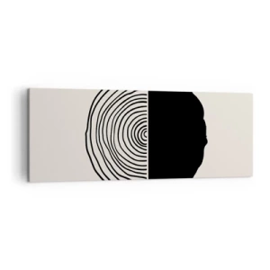 Lærredstryk - Billede på lærred - Halvt og halvt - 140x50 cm