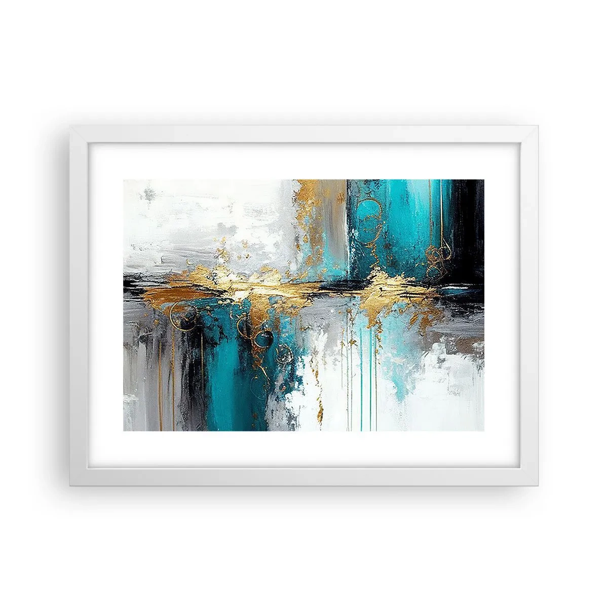 Plakat i hvid ramme - Alting flyder - 40x30 cm