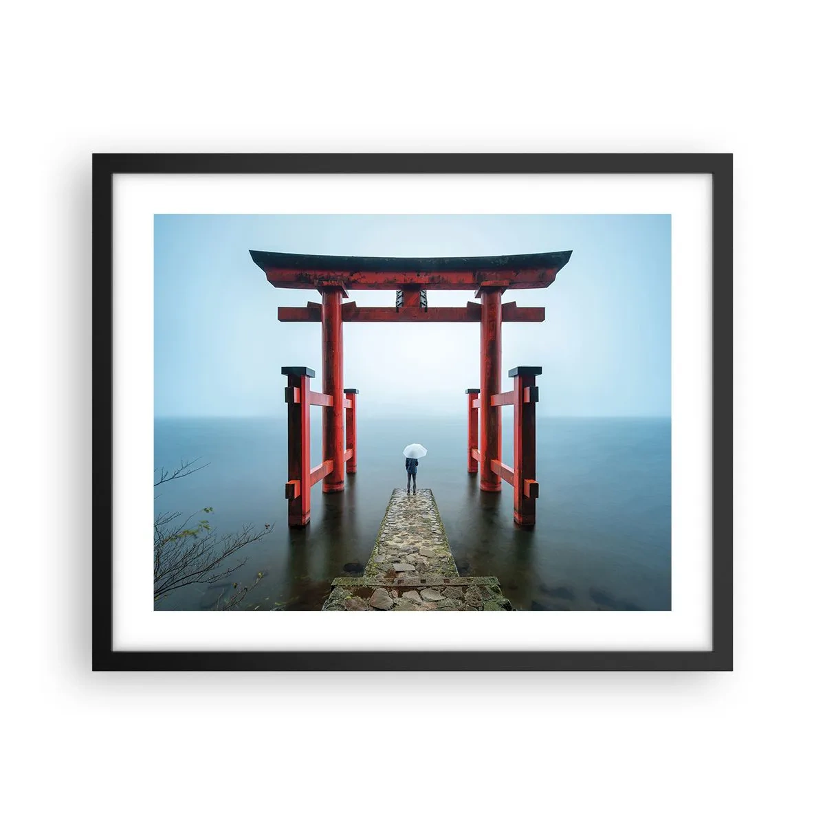 Plakat i sort ramme - Japansk drømmeri - 50x40 cm