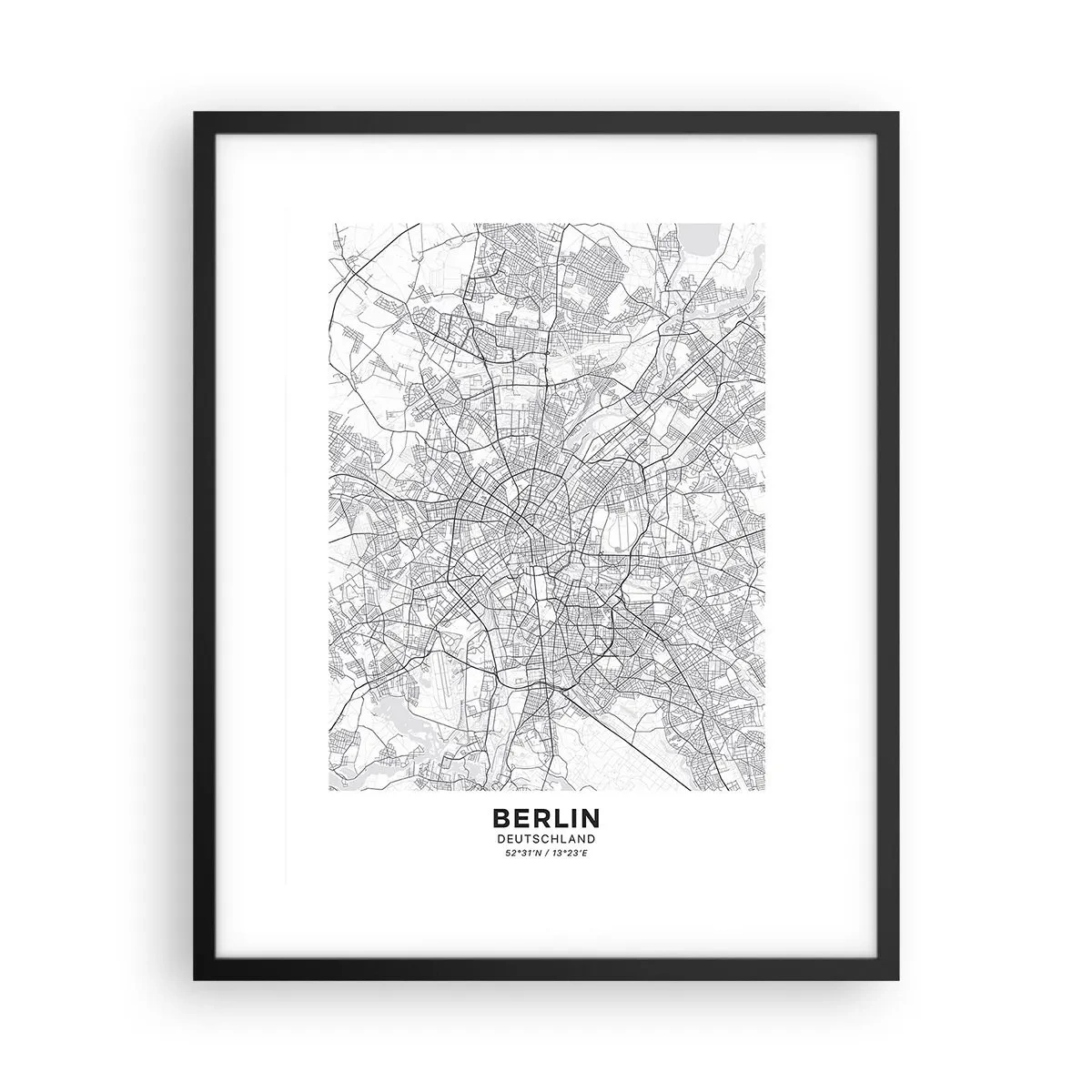 Plakat i sort ramme - Berlins blomst - 40x50 cm