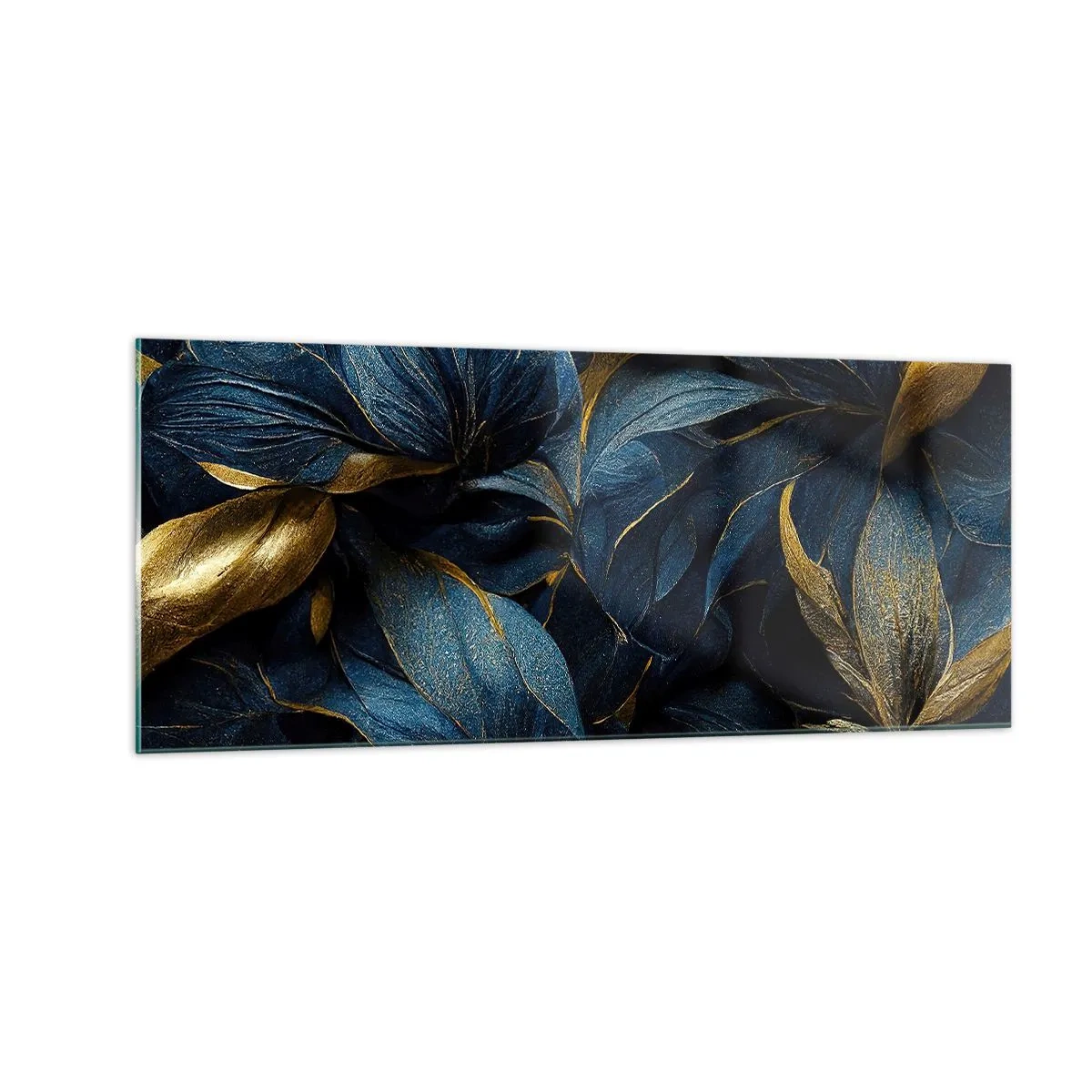 Billede på glas - Foret med guld - 100x40 cm