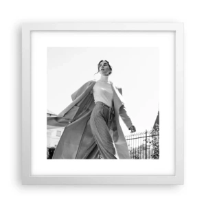 Plakat i hvid ramme - Kommer du med mig? - 30x30 cm