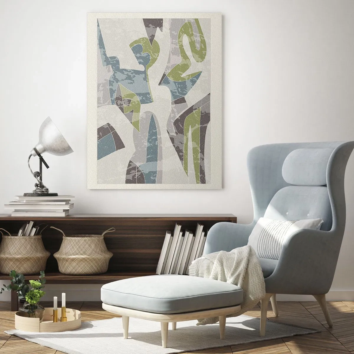 Billede på glas - Komposition bag glas - 70x100 cm