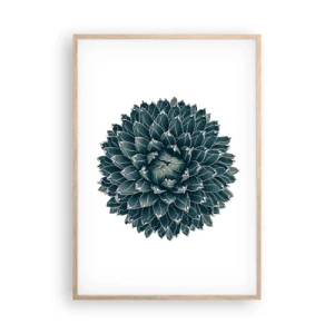 Plakat i ramme af lyst egetræ - Ørkenstjerne - 70x100 cm
