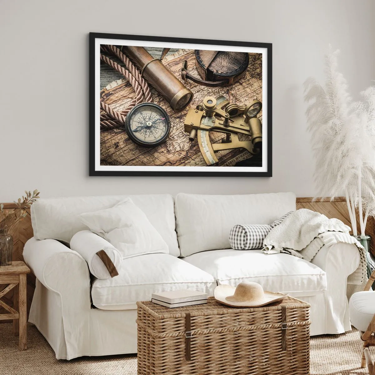 Plakat i sort ramme - Fastlægge kursen - 91x61 cm