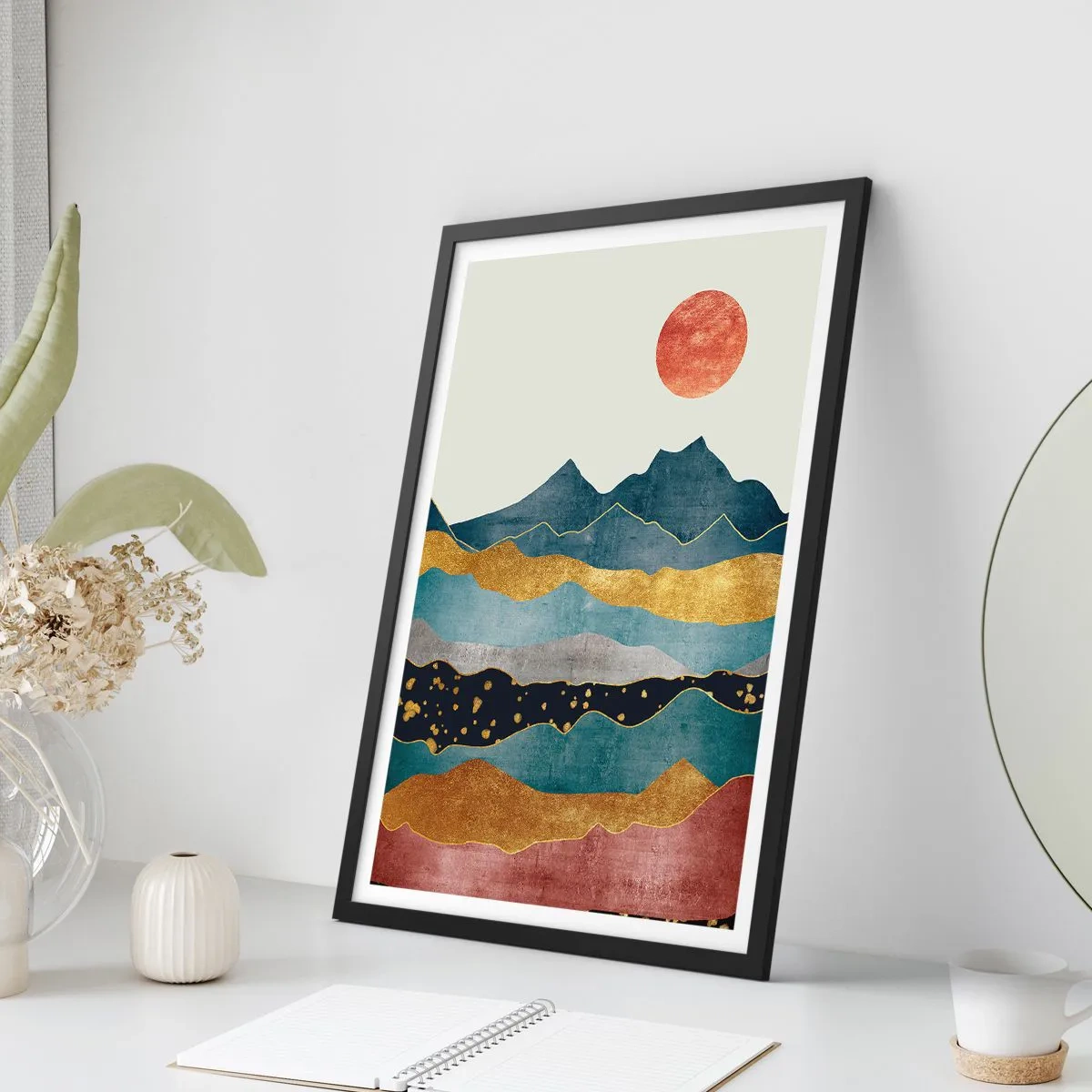 Plakat i sort ramme - Et tværsnit af verden - 61x91 cm