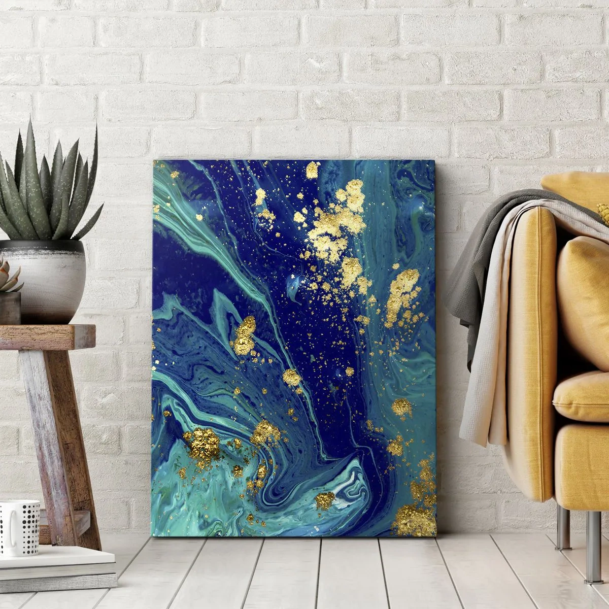 Lærredstryk - Billede på lærred - Solblade  - 80x120 cm