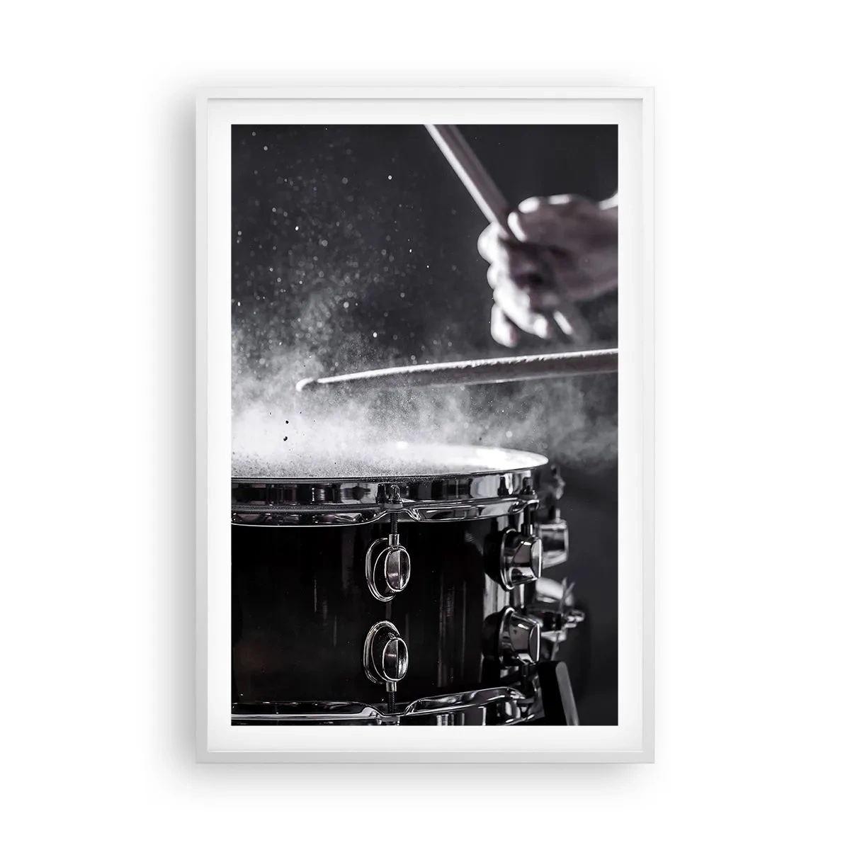 Plakat i hvid ramme - Musikkens puls - 61x91 cm