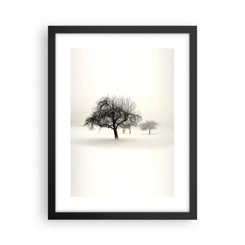 Plakat i sort ramme - Vintersøvn - 30x40 cm