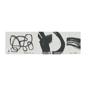 Fototapet Prøve Standard Eco - Loopet abstraktion - Boho, Stykke, Minimalistisk - 100x30 cm