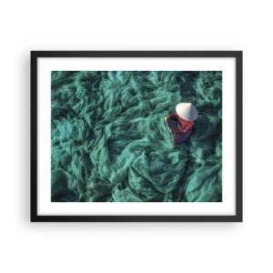 Plakat i sort ramme - I et hav af lys - 50x40 cm
