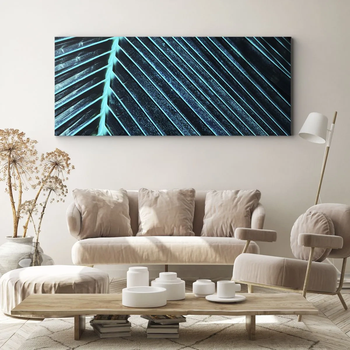Lærredstryk - Billede på lærred - Tekstur af grønt - 100x40 cm