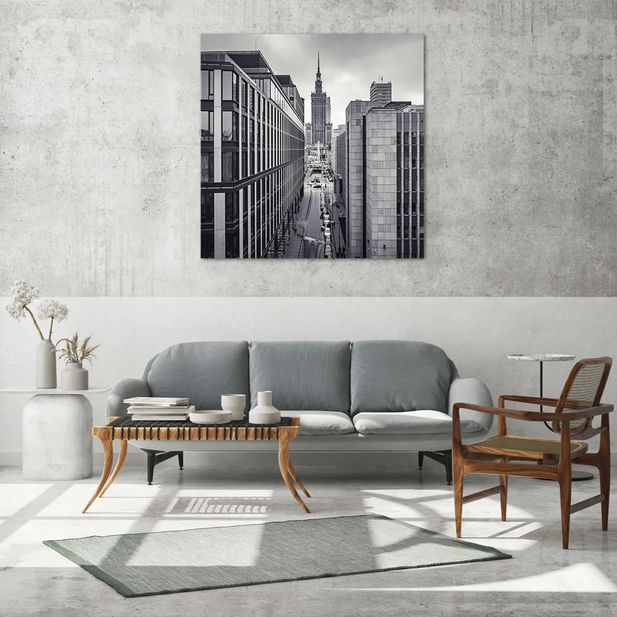 Billede på glas - Warszawa dalen - 70x70 cm