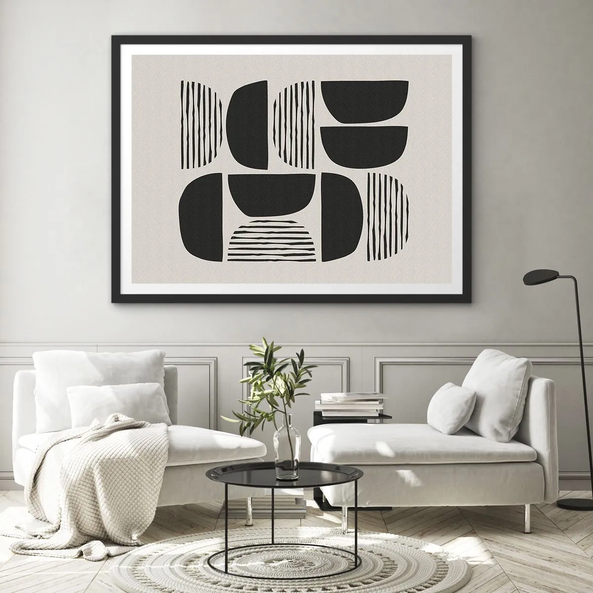 Plakat i sort ramme - Halvhjertede arrangementer - 70x50 cm
