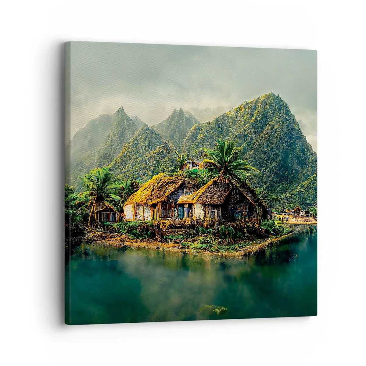 Lærredstryk - Billede på lærred - Tropisk paradis - 30x30 cm