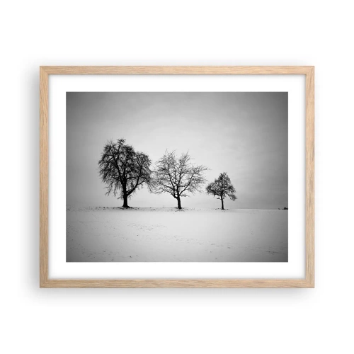 Plakat i ramme af lyst egetræ - Hvad drømmer de om? - 50x40 cm