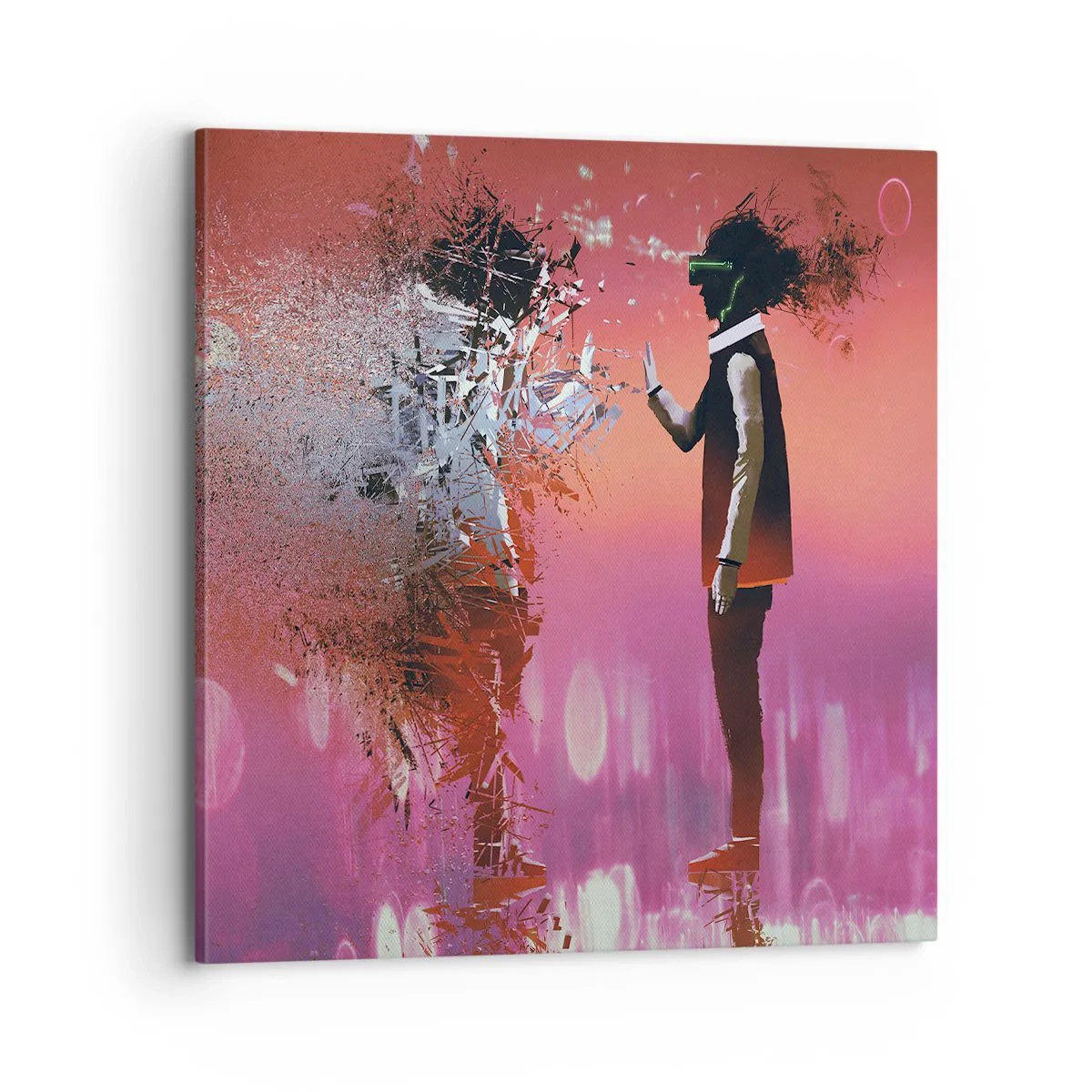 Lærredstryk - Billede på lærred - Er det muligt at se ind i sig selv? - 70x70 cm