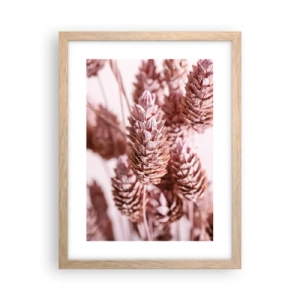 Plakat i ramme af lyst egetræ - Tilsyneladende ubemærket - 30x40 cm
