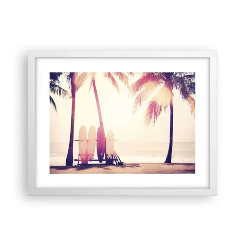 Plakat i hvid ramme - Det bliver en fantastisk dag - 40x30 cm