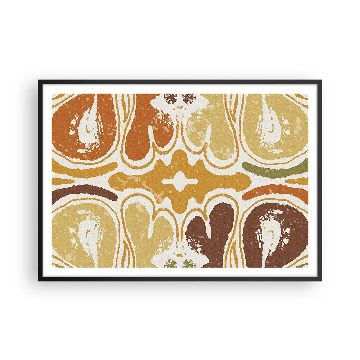 Plakat i sort ramme - Sentimental abstraktion - 100x70 cm