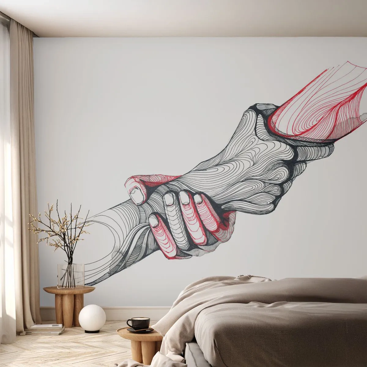 Fototapet Premium Canvas - Du er i gode hænder - Abstraktion, Mennesker, Hånd - 250x175 cm