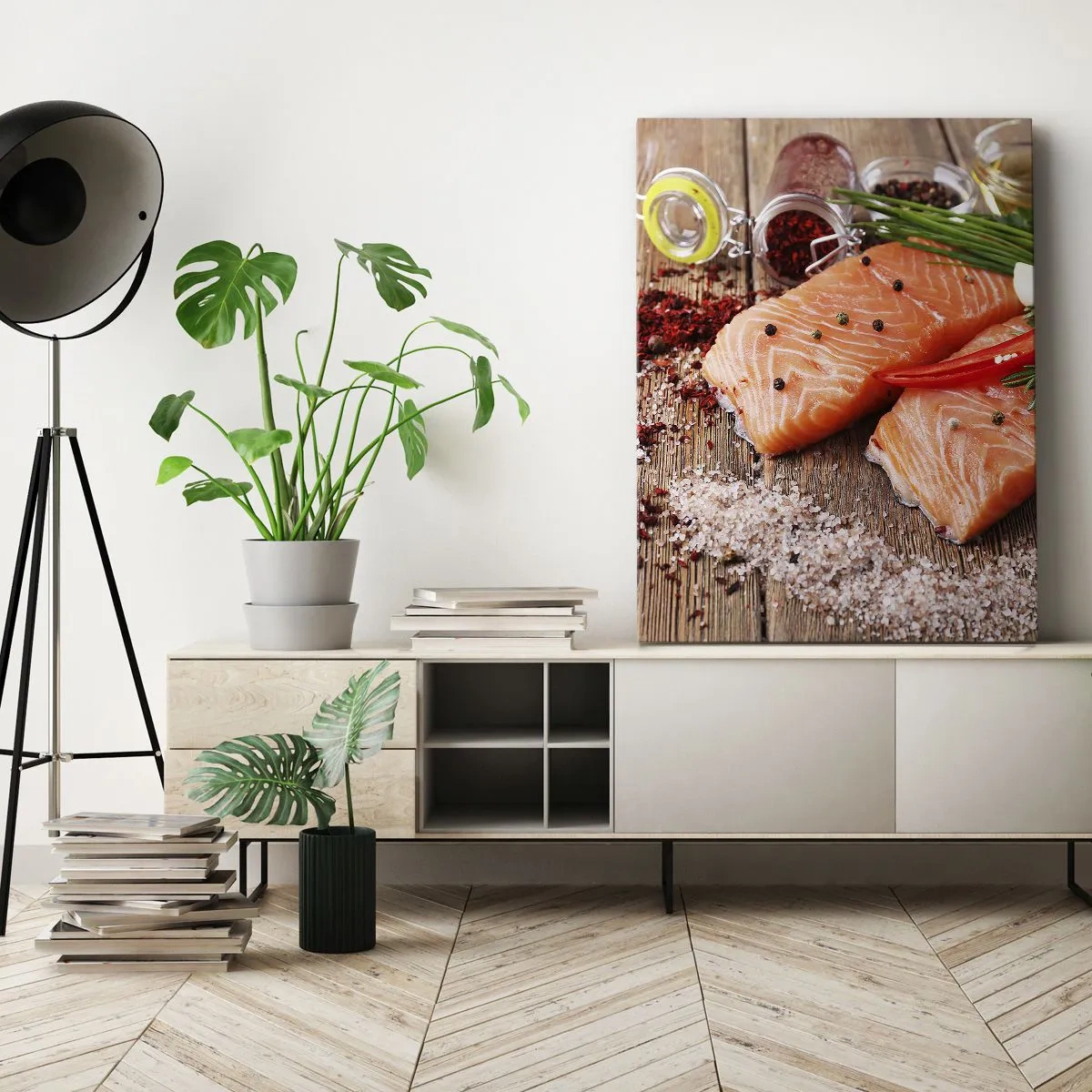 Lærredstryk - Billede på lærred - Norske køkken eventyr - 50x70 cm