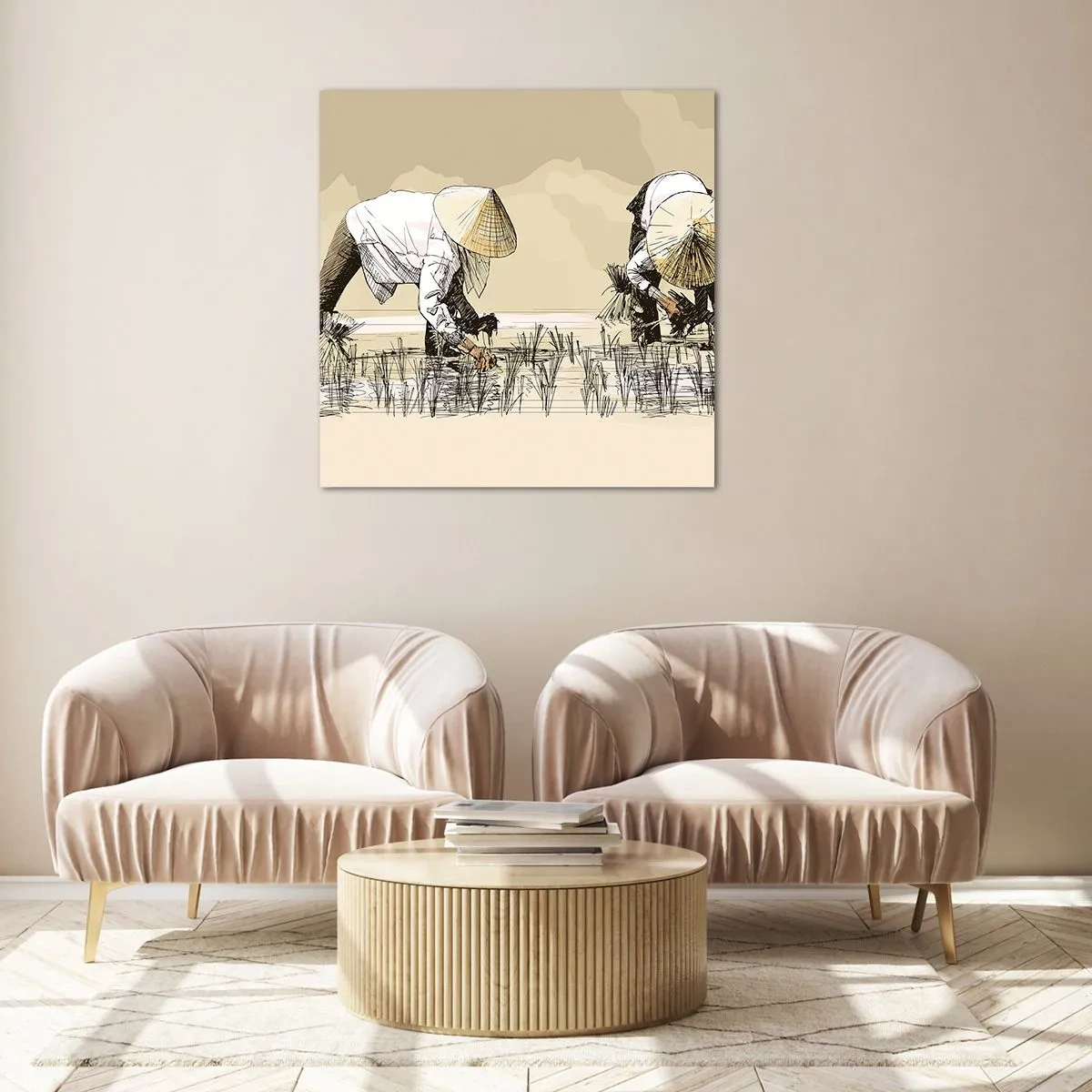 Billede på glas - God høst - 70x70 cm