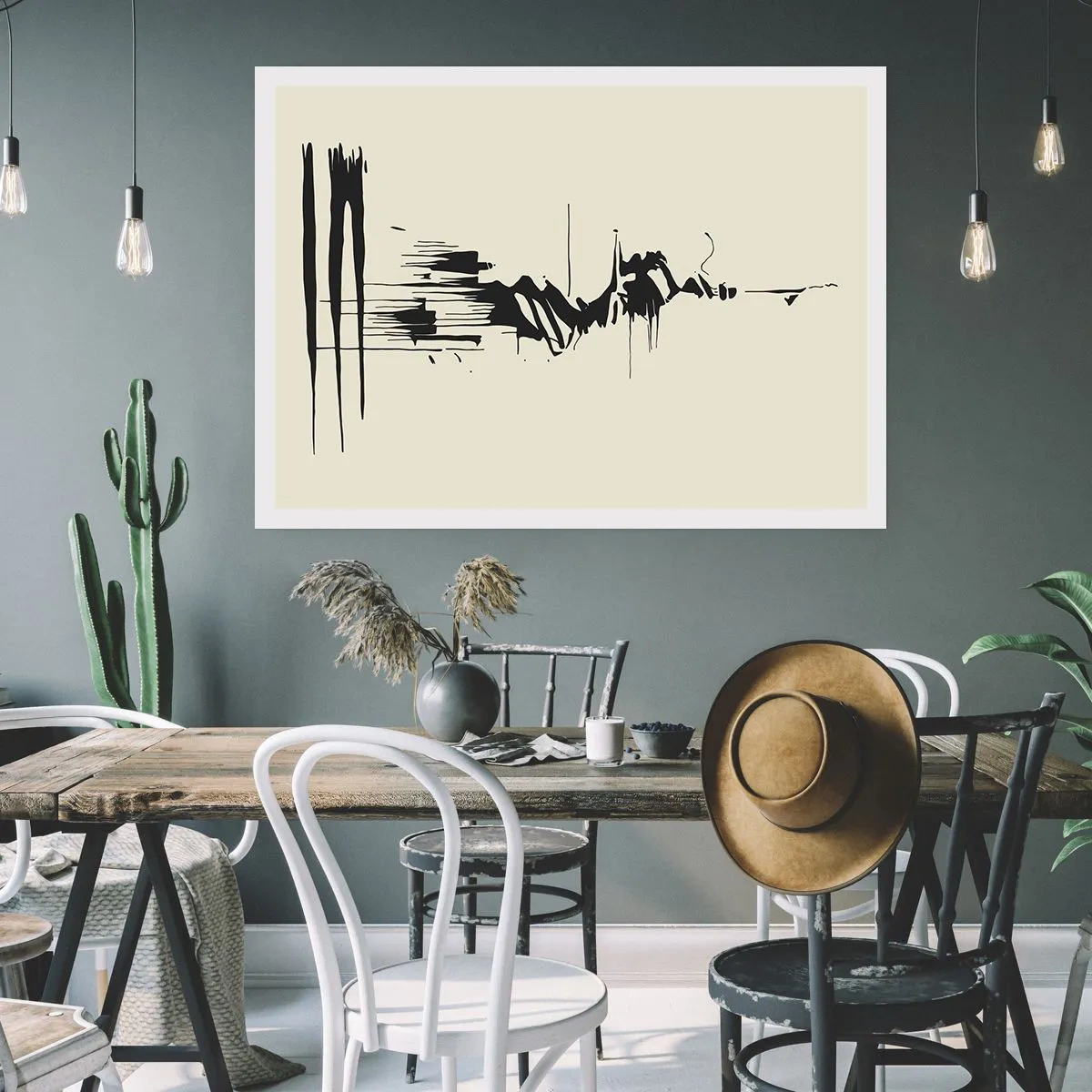 Plakat - Skyndsom abstraktion - 50x40 cm