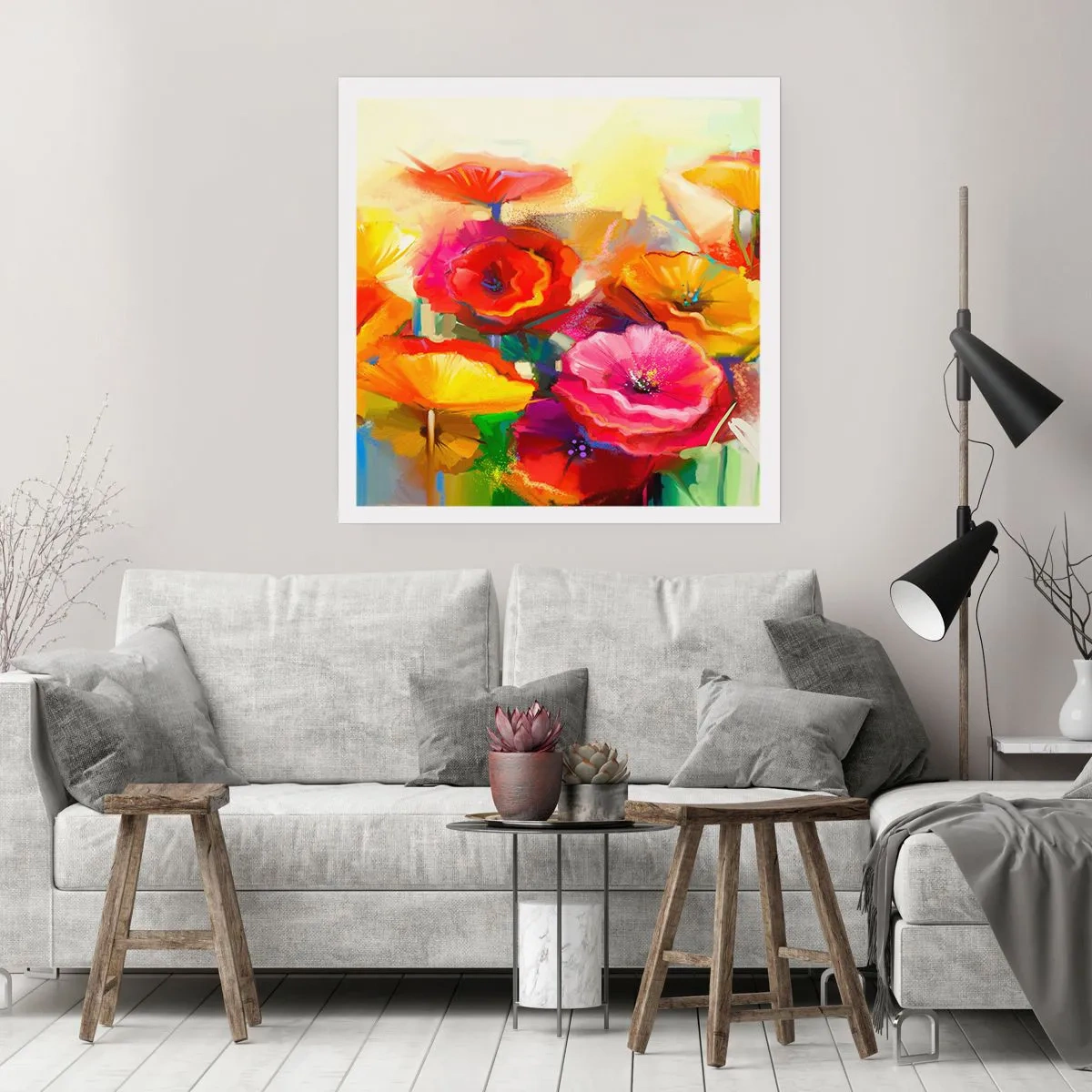 Plakat - Ikke kun rødt - 60x60 cm